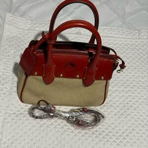 Dooney & Bourke Vintage Panama Wilson Satchel With Shoulder Strap 8Lx11W-inches